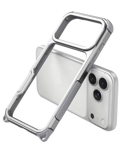 Cadre Aluminium iPhone 17 Pro Max coque bumper métal argent premium antichoc