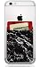 Vandel Pocket: Stretchy Lycra Stick On Card Holder Wallet for the Back of Cell Phones (Black Marble)