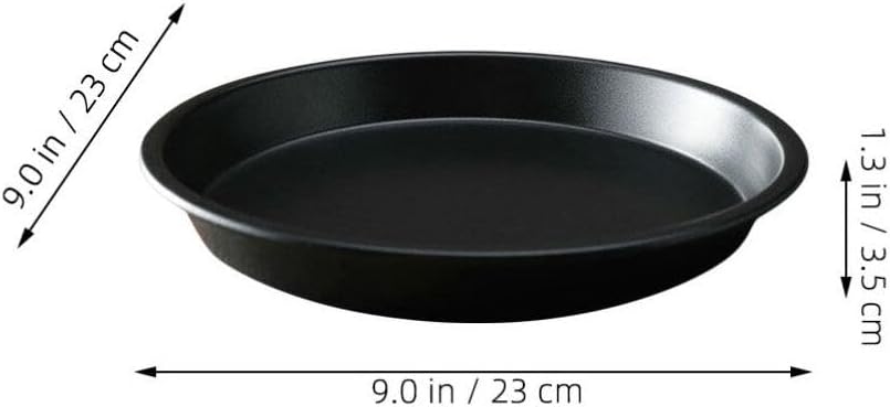 Alipis 9.05 Inch Round Nonstick Pizza Pan Heavy Duty Carbon Steel Bakeware for Baking Pizza Cake and More Restaurant Kitchen Use - Image 2