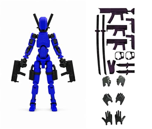 Image of (Assembly Completed) BHOOTIA Dummy 13 Action Figure | with Weapons| Assembly Completed | 3D Printed (Blue)