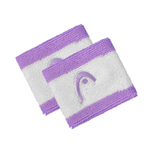 Image of HEAD Striper Wristband | Color: Purple /White | Size: 2.5 inch | Material: Cotton | for Men & Women | Moisture-Wicking Properties | Dry and Comfortable | Secure and Snug fit | Flexible