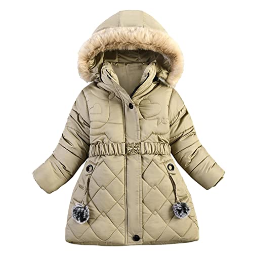 Toddler Girls Long Parka Winter Coat Heavyweight Puffer Jacket with Fu𝐫 Hood Thicken Ski Snow Jacket Toddler T Shirts