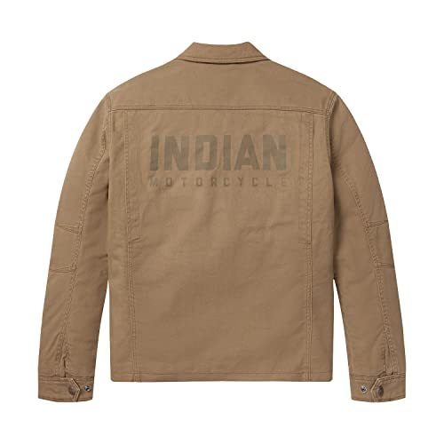Indian Motorcycle Men's Burt 2 Jacket, Brown, 100% Cotton-Twill Exterior, 100% Polyester Lining - 28331843