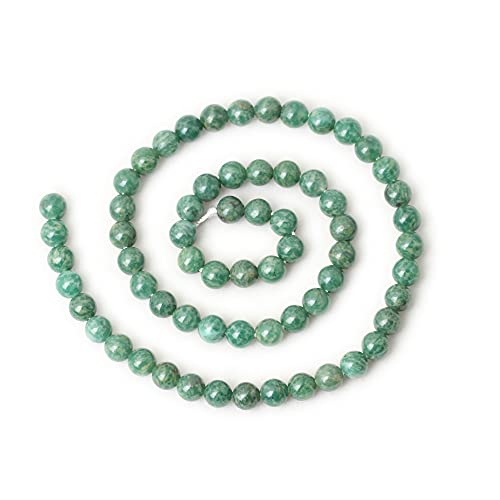 CHEAVIAN 60PCS 6mm Natural African Jade Gemstone Round Loose Beads for Jewelry Making DIY Findings 1 Strand 15"