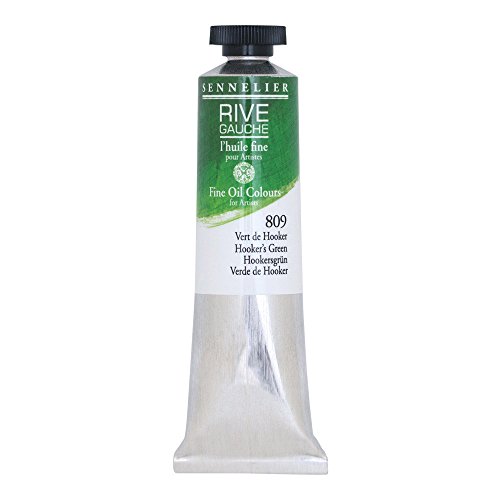 Image of Sennelier Rive Gauche Artist Oil Color 40 ml Hookers Green |Ideal for primed canvas, paper or panels with brushes, painting knives,Linseed Oil,solvents and texture mediums.