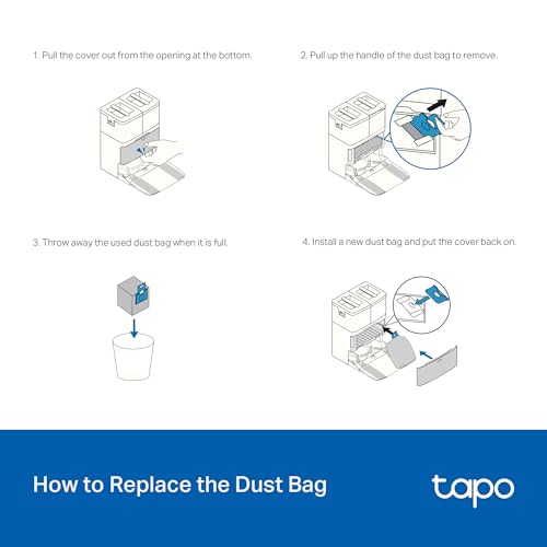 Image of Tapo Dust Bag Replacement RVA210, Compatible with RV50 Pro Omni