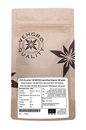 Holyflavours | Chili Crushed 120.000 SCU Kiemarm | Hoge Kwaliteit Kruiden | Biologisch Gecertificeerd - Afbeelding 3