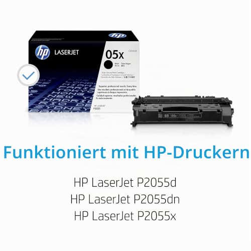 HP 05X Schwarz Original LaserJet Tonerkartusche mit hoher Reichweite CE505X – Ansicht 2