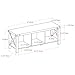 Walker Edison Sedalia Modern Farmhouse Metal X Entryway Bench, 48 Inch, White Oak