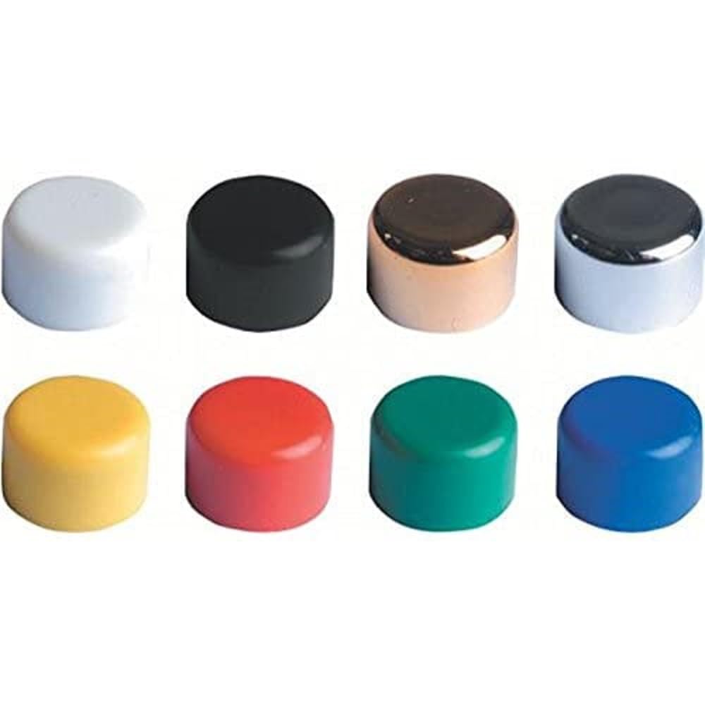 Exacompta - Ref 10912E - Small Round Magnets - 9mm Diameter, 120g Magnetic Force - Gold (Pack Of 8) - Suitable For Use On Whiteboards, Fridges Or Metal Surfaces