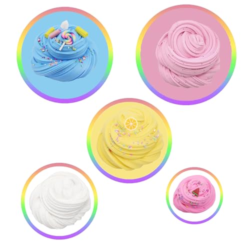 ZONEWAY 7 Pack Cake Butter Slime Kits, Soft and Non-Sticky Slime Kit Party Favors for Girls and Boys - Image 7