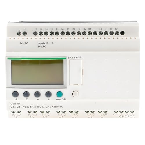 Image of SR3B261B, Extended Intelligent Relay, 26 I/O, 24 V AC (50/60 Hz), Standard DIN Rail Mounting