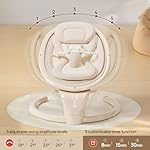 Baby Swings for Infants, Electric Infant Swing with Remote Control, Portable Baby Swing with 5-Point Harness, 5 Speeds, and 10 Preset Lullabies (Adapter Included) - Image 3