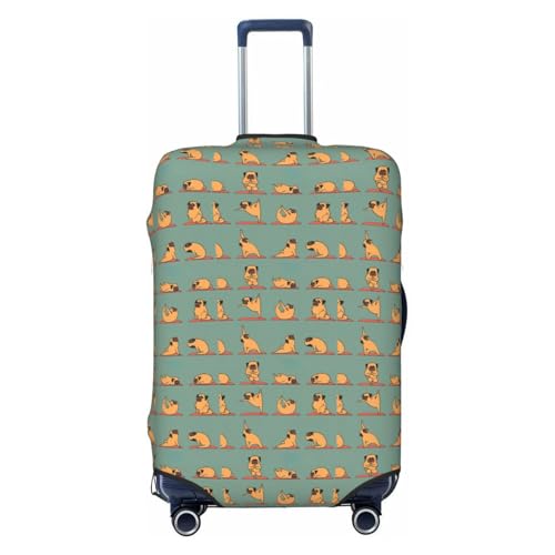 Housse de protection de valise extensible motif carlin Noir XL pour bagage