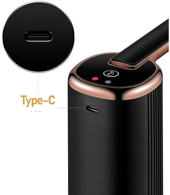 Image of Automatic Water Dispenser Pump for 20 Litre Bottle | Portable USB Rechargeable Water Dispenser Pump for Travel,Office, Home(Color-Golden Black)