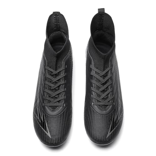 Image of Soccer Cleats for Mens Womens High Tops Lace Up Unisex Football Shoes Indoor Turf Soccer Shoes AG FG TF for Beginners to Advanced Players