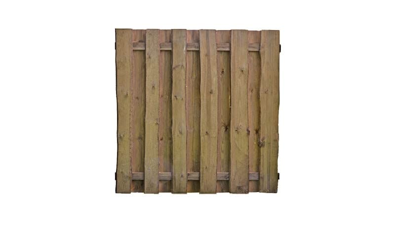 Sichtschutz Bohlen-Zaun Bretterzäune 'Kolding 180 x 180 cm ' aus Holz (druckimprägniert, braun)