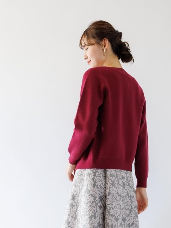 [カールパークレーン] 丸首ジャガード編みカーディガン PI F