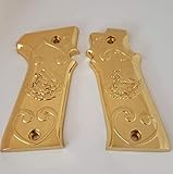 New Llama Grips Large Frame IX-A IX-B 9MM 45/38 Metal Grips Gold Plated