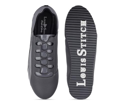 Image of LOUIS STITCH Men's Casual Sneaker | Elastic auto Adjustable Laces Sneakers for Men | Sneakers Shoes | Comfortable and Lightweight | LSPSNK SS