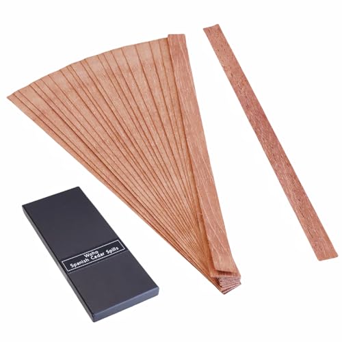 Woho 120 Packs Upgrade Spanish Cedar Wood Spills Strips Sticks for Cigar Lighting, Spanish Cedar Lighter for Cigar Humidor/Tray/Box/Case, Cigar Matches for Cigar Storage/Aging (Double Thickness 0.02')