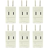 Sunlite 40844-SU 6-Pack Polarized Cube Taps, 3 Outlets, Ultra-Compact Design, Use for Electronics, Appliances, Mobile Devices, Home and Travel, Ivory Color, UL Listed