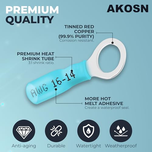 Akosn TERMINAL01 302Pcs Electrical Crimp Wire Terminal thumb #3