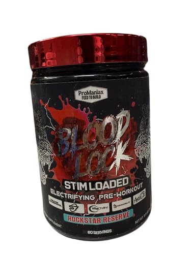 Image of Blood Lock Stim Loaded Electrifying Pre-Workout,60 Servings (315G, Rockstar Reserve)