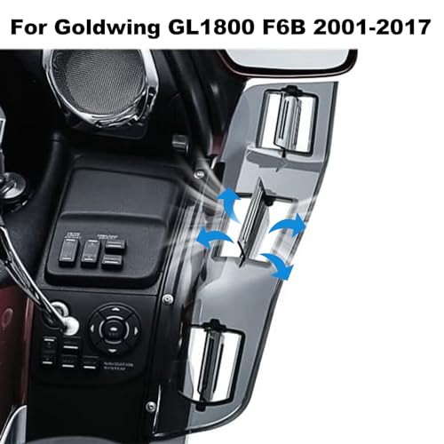 Adjustable Vented Wind Deflector for Goldwing GL1800 F6B 2001-2017, PSLER Side Spoilers Wing Air Guard GL1800 F6B Accessories by PSLER - Image 2