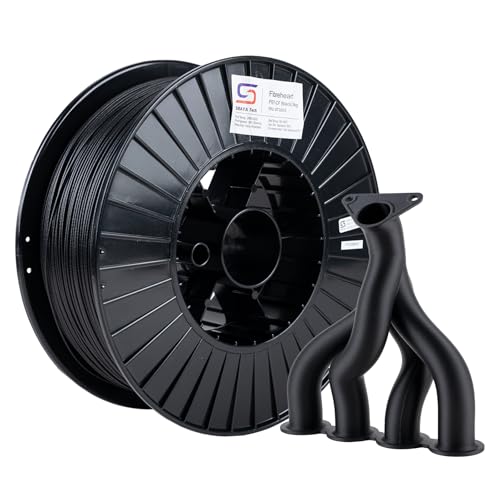 Siraya Tech Fibreheart PET-CF 3D Filament - Carbon Fiber Reinforced, Large 2.5kg Spool for Industrial & Print Farms, High Strength & Rigidity, Easy Printing, Dimensionally Stable (Black, 2.5kg)