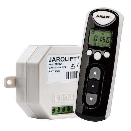 jarolift 1x Funkhandsender Timer 4-Kanal TDRCT 04 Funkfernbedienung mit Zeitschaltuhr, inkl. 2 x Funkempfänger TDRRUP Unterputz-Montage