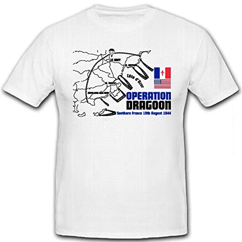 Opération Dragoon US Army t-shirt coton homme imprimé commémoration Le sud de la France