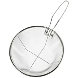 Veemoon Faltbarer Edelstahl Frittierkorb 18cm mit Langem Griff Lebensmittelsiebkorb für Frittierte Snacks Pommes und Hähnchen Hitzebeständig und Spülmaschinenfest