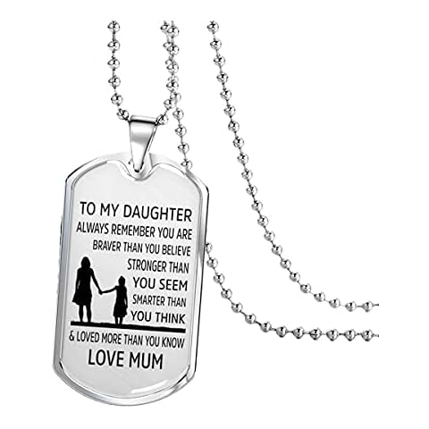 HAYOUWAY To My Daughter Necklace Chain Personalised Inspirational Birthday Gifts for Girls from Mum Cover