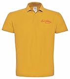  Elvis Presley Autogramm Bestickte Poloshirt, super Premium-Qualität, 100% Baumwolle -069 GELB (L)