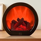Led Kamin, Kamin Elektrisch, Deko Kaminfeuer mit Flammeneffekt, USB, und Batteriebetrieben für Wohnzimmer Schlafzimmer Café