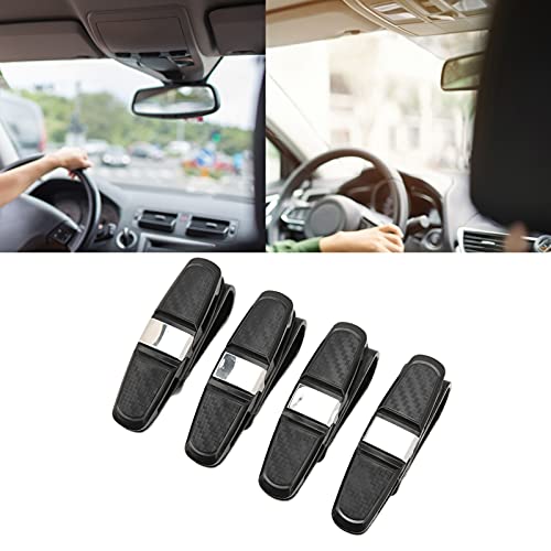 Porta-óculos com viseira solar para carro, clipe de clipe de duas extremidades, suporte para óculos