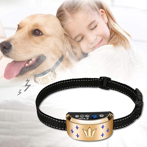 Smart Dog Bark Collar, Waterproof Dog Training Collar, 4 Stop Anti Barking Modes [Beep, Vibration, and Shock], Anti Bark Collar Rechargeable for Small/Medium/Large Dogs
