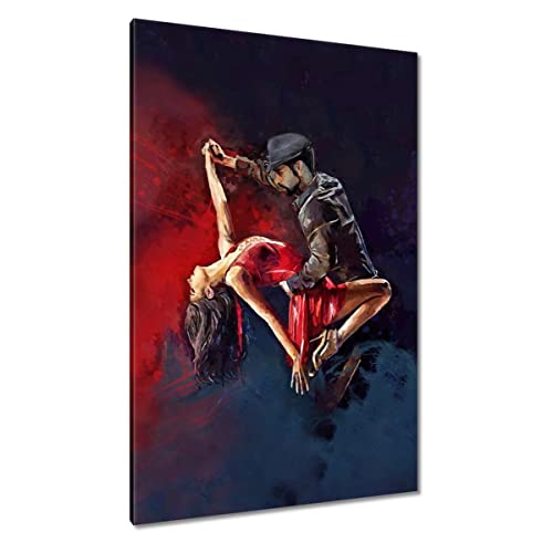 Tableau imprimé toile art moderne grand format 80x120cm Couple dansant passionné