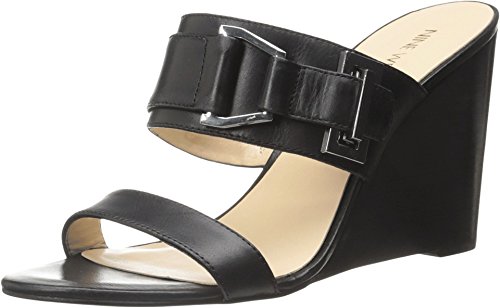 Nine West Women's Funtimes Leather Wedge Sandal