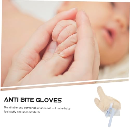 BESPORTBLE Baby Finger Sucking Stop Gloves for Infants 1 Pair Breathable Newborn Mittens Thumb Guard to Prevent Sucking Comfortable Cotton Gloves for 0-12 Months Babies4