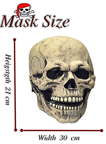 Leka Neil Skull Mask Creepy Halloween Full Head Skull Mask thumb #2