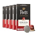 Peet's Coffee Espresso Capsules, Crema Scura Intensity 9 (50 Count) Compatible with Nespresso OriginalLine Brewers, Single Cup Coffee Pods
