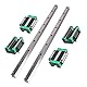 CNCYEAH 2 Stück Linearschiene Linearführung HGR20-400mm Führungsschiene + 4 Stück HGW20CC Gleitblock Hochpräzise CNC-Teile für CNC-Fräser Drehmaschinen 3D-Drucker lineare Führungsschiene