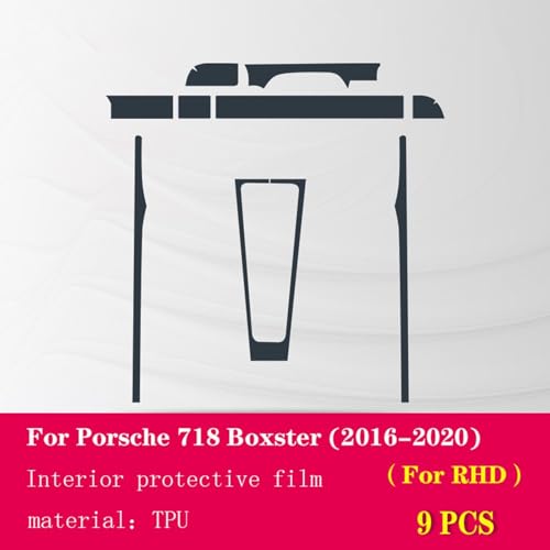 Film TPU Porsche 711 718 Boxster protection console centrale