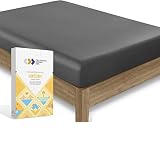 ELASTISCHES DOPPELBETT-SPANNBETTLAKEN: 1 einfarbiges Bettlaken wird separat verkauft (140x200 cm + 30 cm Tiefe). Geeignet für Schaumstoffmatratzen mit niedriger Stauchhärte und dicke Matratzen. Mit praktischen Etiketten am Kopf- und Fußende.