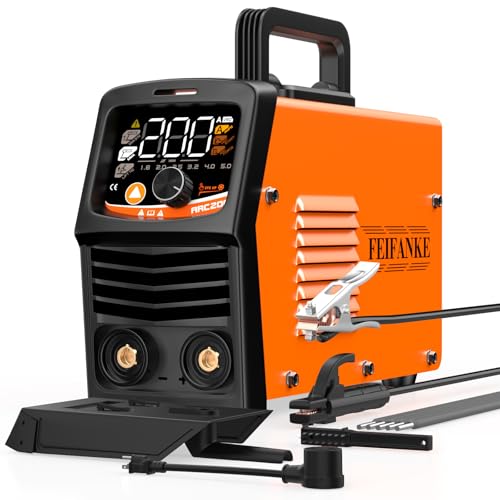 Image of FEIFANKE Stick Welder 110V/220V 200A, 2-in-1 ARC/Lift TIG Inverter Welder with Synergy Control, Large LED Display, Hot Start, Arc Force, Anti Stick & VRD