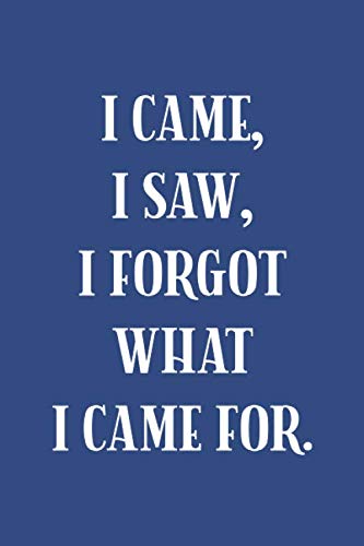 I came, I saw, I forgot what I came for.: To do list with checkboxes to help you remember when your memory fails, no more "what am I forgetting"