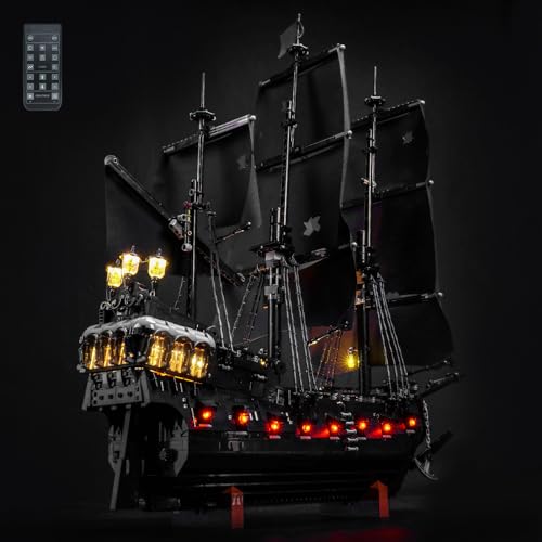 Jeu de lumières LED pour télécommande compatible avec Lego Captain Jack Sparrow's Pirate Ship 10365 (pas de modèle), jeu d'éclairage décoratif compatible...