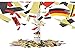 Relaxdays 10021766 Lanceur de confettis canon cotillon 40 cm décoration portée 8 m drapeau allemand, noir rouge jaune